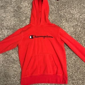 Red Youth Xl Champion Hoodie.